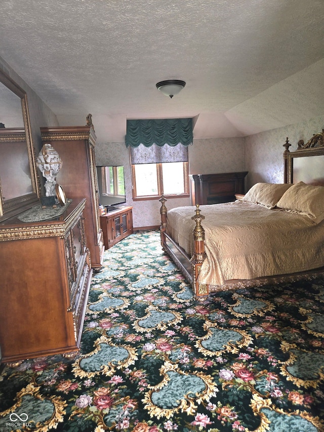 7901 Oaklandon Rd, Indianapolis, IN 46236 - carpeted bedroom with a textured ceiling
