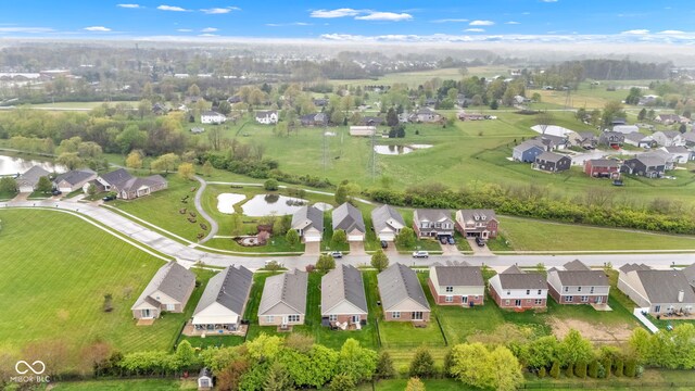 4809 Ozark Ln, Indianapolis, IN 46239 - bird's eye view featuring a water view and a residential view