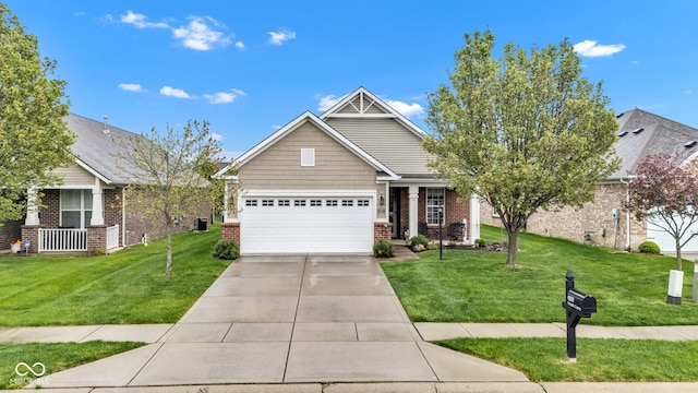 4809 Ozark Ln, Indianapolis, IN 46239 - craftsman inspired home with a front yard and brick siding