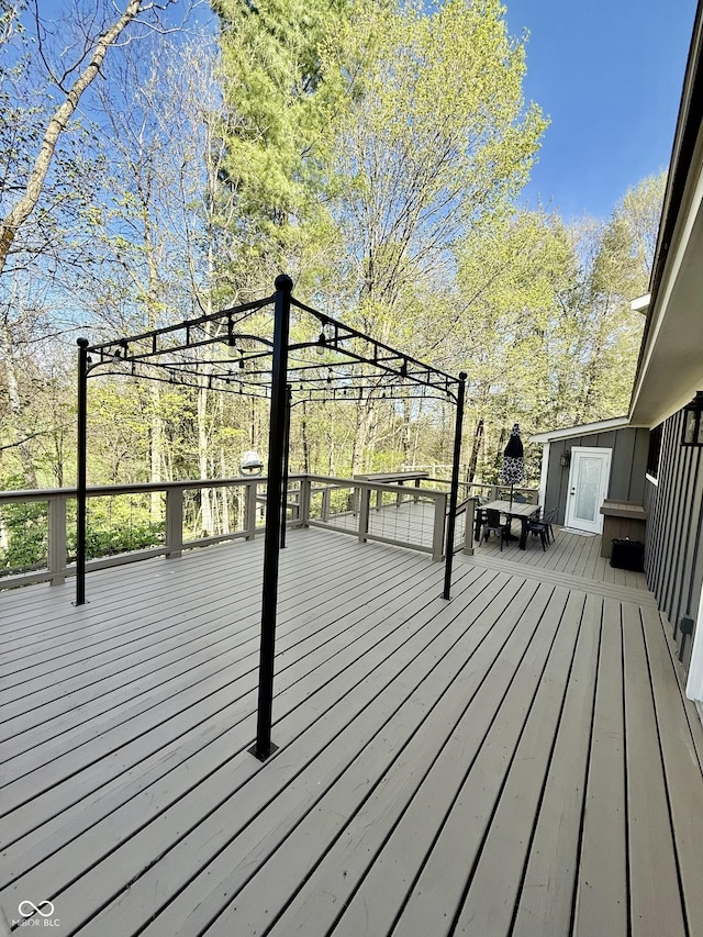 view of wooden deck