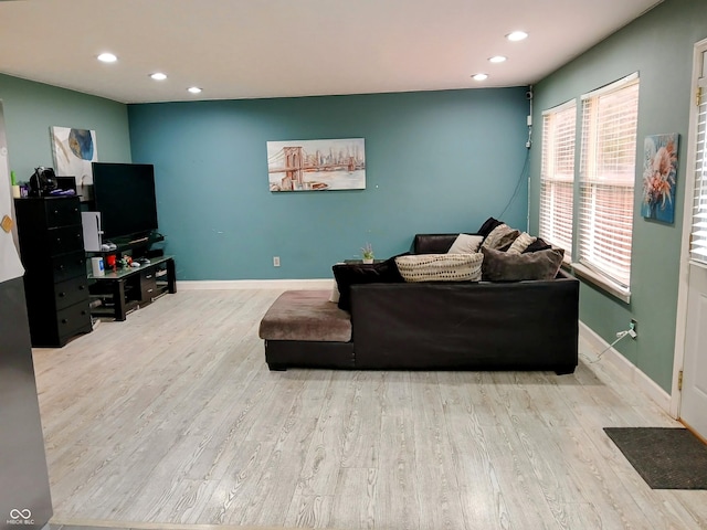 11651 Congressional Ln, Indianapolis, IN 46235 - living area featuring recessed lighting, wood finished floors, and baseboards