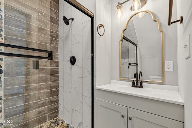 257 N Tacoma Ave, Indianapolis, IN 46201 - full bath featuring a stall shower and vanity