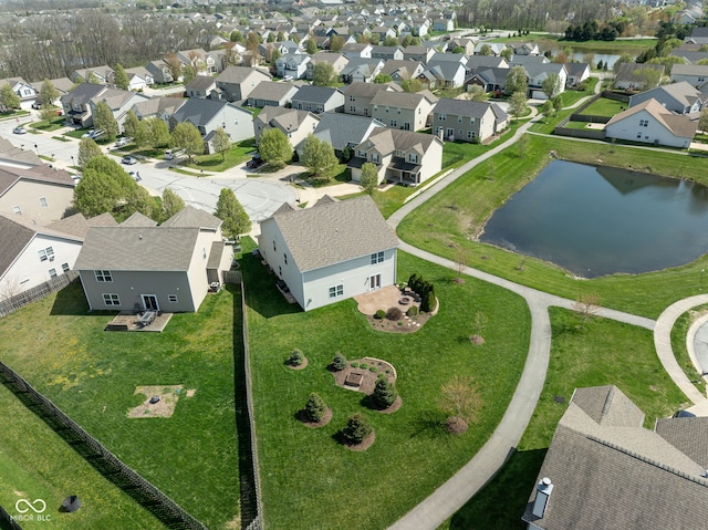 996 Denton Ct, Westfield, IN 46074 - aerial view featuring a residential view and a water view