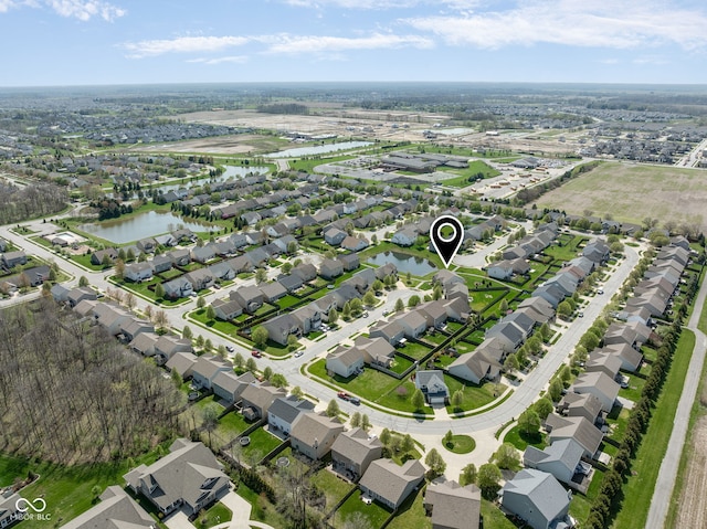 996 Denton Ct, Westfield, IN 46074 - birds eye view of property with a water view and a residential view