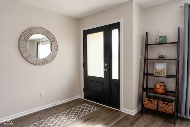 996 Denton Ct, Westfield, IN 46074 - entryway with baseboards, wood finished floors, and a wealth of natural light