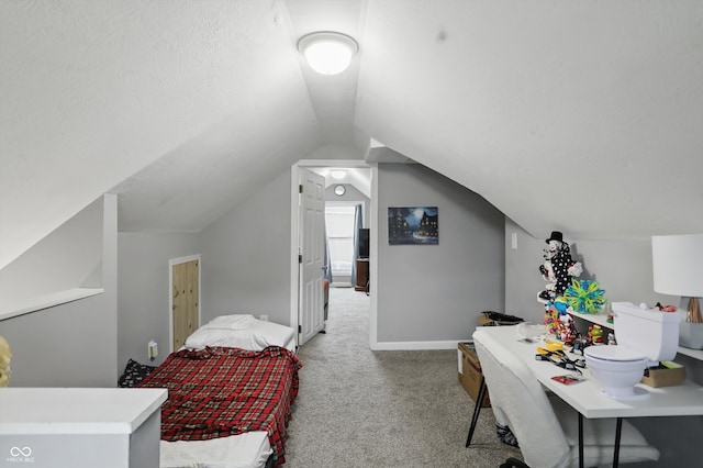 842 Miller Ave, Shelbyville, IN 46176 - bedroom featuring carpet flooring and vaulted ceiling