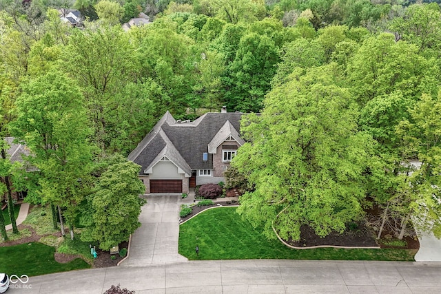 10919 Running Tide Ct, Indianapolis, IN 46236 - view from above of property with a forest