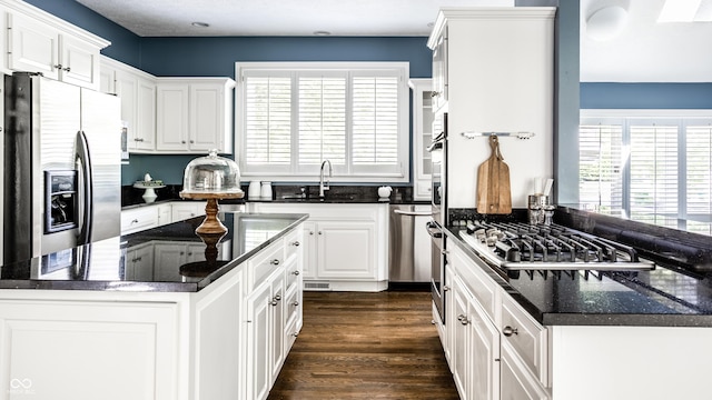 10919 Running Tide Ct, Indianapolis, IN 46236 - kitchen featuring appliances with stainless steel finishes, healthy amount of natural light, and white cabinetry