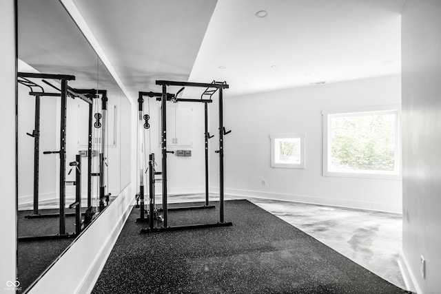10919 Running Tide Ct, Indianapolis, IN 46236 - workout room with baseboards