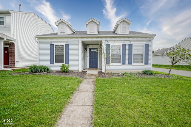 view of front of house with a front yard