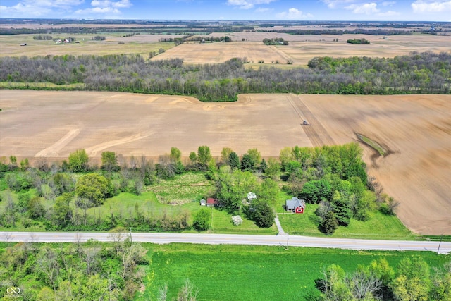 aerial view with a rural view