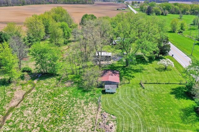bird's eye view featuring a rural view