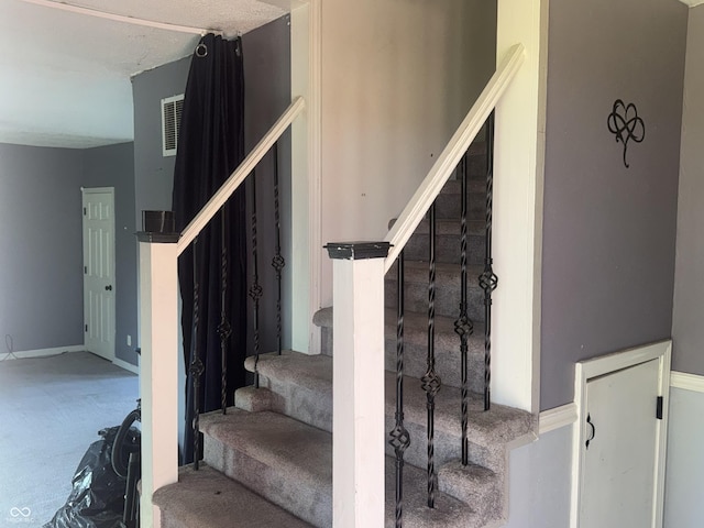 3008 N Michigan Rd, Shelbyville, IN 46176 - stairway with carpet floors and baseboards