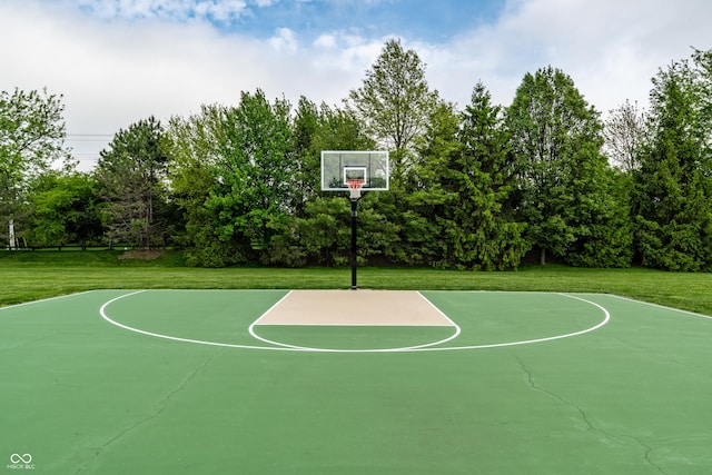 14878 Anees Ln, Fishers, IN 46040 - view of sport court with basketball hoop and a lawn