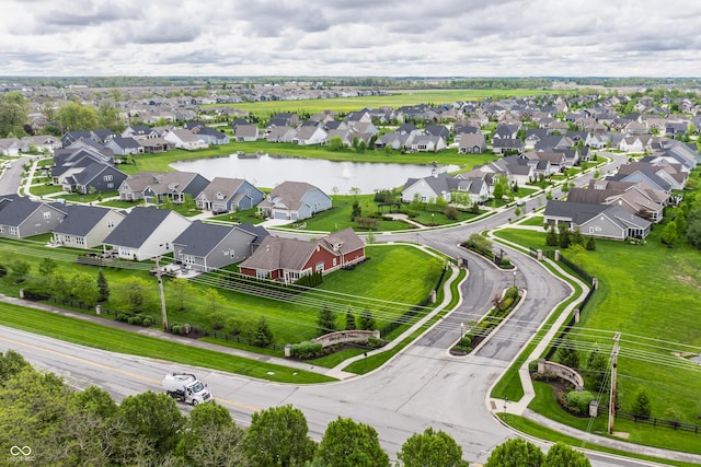 14878 Anees Ln, Fishers, IN 46040 - aerial perspective of suburban area featuring a large body of water