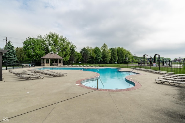 14878 Anees Ln, Fishers, IN 46040 - community pool with a gazebo and a patio