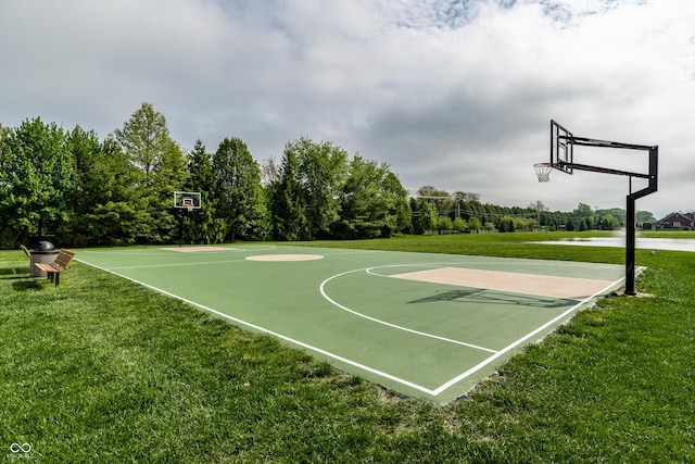 14878 Anees Ln, Fishers, IN 46040 - view of sport court featuring community basketball court and a lawn