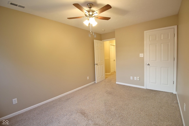 6634 Frankenberger Dr, Indianapolis, IN 46237 - unfurnished bedroom with light carpet and ceiling fan