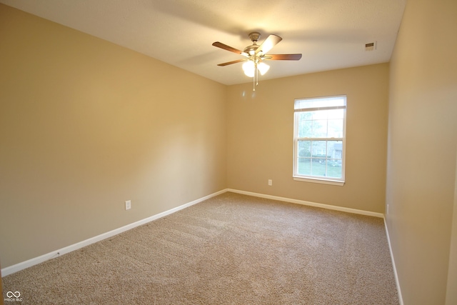 6634 Frankenberger Dr, Indianapolis, IN 46237 - carpeted spare room featuring a ceiling fan and baseboards