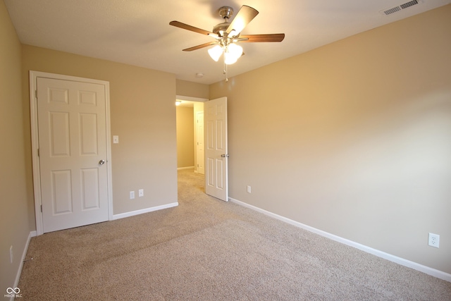 6634 Frankenberger Dr, Indianapolis, IN 46237 - unfurnished bedroom with light carpet and ceiling fan