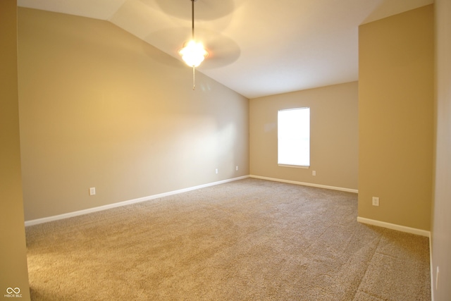6634 Frankenberger Dr, Indianapolis, IN 46237 - carpeted spare room featuring lofted ceiling and a ceiling fan