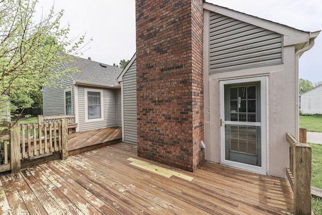 view of wooden deck