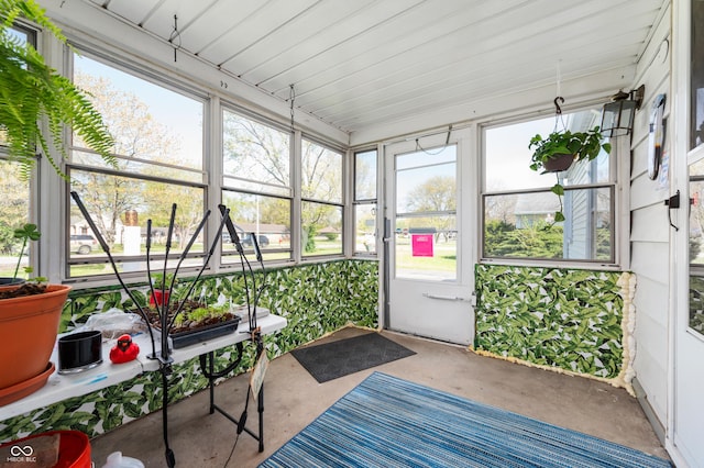 view of sunroom