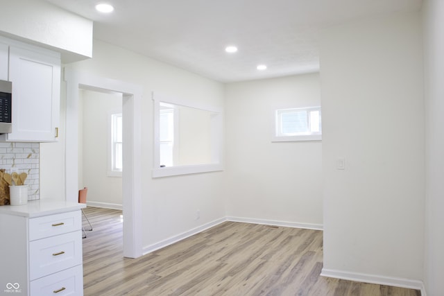 474 N Randolph St, Indianapolis, IN 46201 - interior space with recessed lighting, baseboards, and light wood finished floors