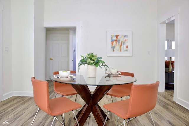 474 N Randolph St, Indianapolis, IN 46201 - dining space with baseboards and light wood finished floors