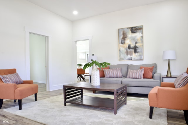 474 N Randolph St, Indianapolis, IN 46201 - living area with light wood-style floors, baseboards, and recessed lighting
