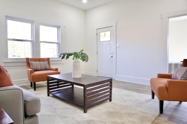 474 N Randolph St, Indianapolis, IN 46201 - living area featuring recessed lighting, baseboards, and light wood finished floors