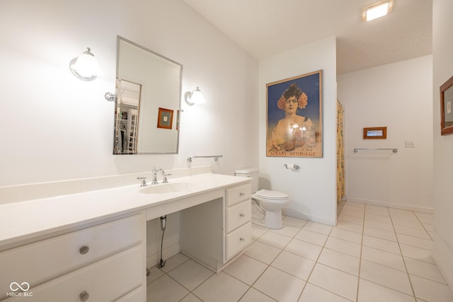 476 Glenview Dr, Greencastle, IN 46135 - bathroom featuring tile patterned flooring, vanity, and a shower with curtain