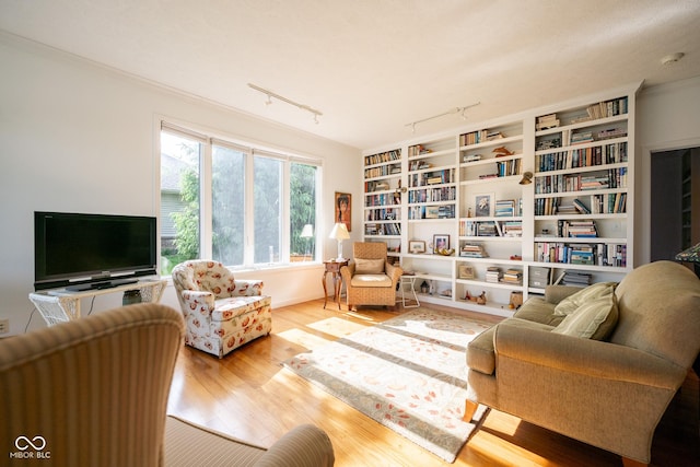 476 Glenview Dr, Greencastle, IN 46135 - living room with wood finished floors and rail lighting