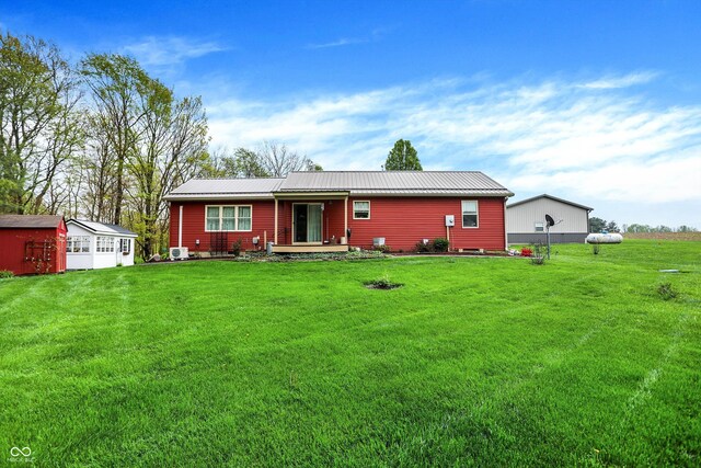 1630 N 400 W, Bargersville, IN 46106 - back of house featuring a yard and metal roof