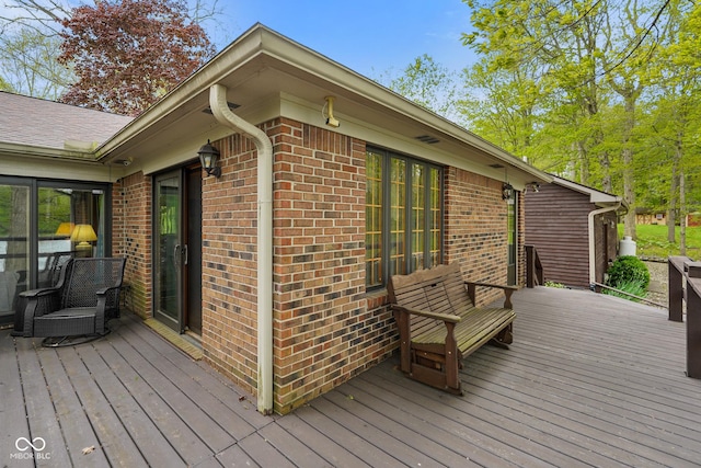 view of wooden deck
