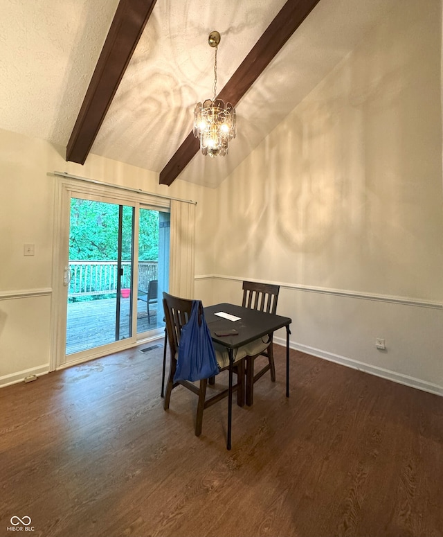 4212 Foxglove Trce, Indianapolis, IN 46237 - dining area featuring a chandelier, wood finished floors, and baseboards