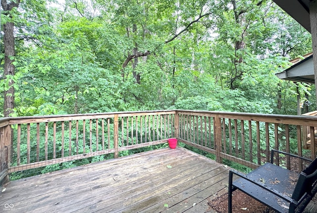 4212 Foxglove Trce, Indianapolis, IN 46237 - wooden terrace featuring a view of trees