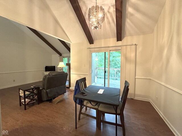 4212 Foxglove Trce, Indianapolis, IN 46237 - dining room with wood finished floors and a chandelier