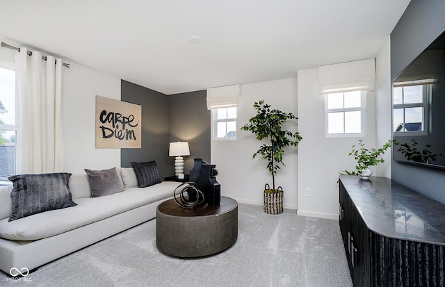 living room with baseboards