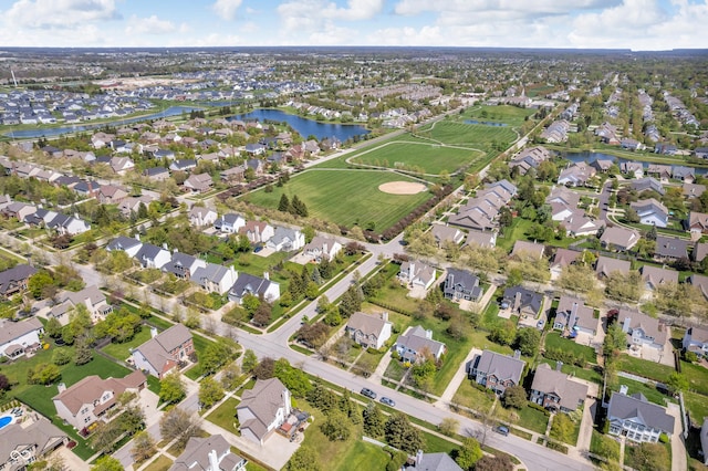 15329 Smithfield Dr, Westfield, IN 46074 - birds eye view of property with a residential view and a water view