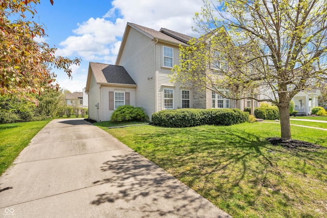 15329 Smithfield Dr, Westfield, IN 46074 - view of front of property featuring concrete driveway and a front lawn