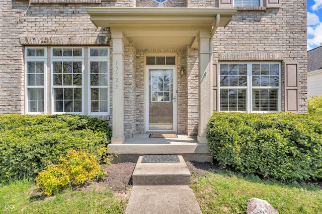 15329 Smithfield Dr, Westfield, IN 46074 - doorway to property with brick siding