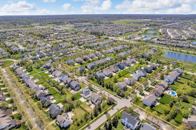 15329 Smithfield Dr, Westfield, IN 46074 - drone / aerial view featuring a water view and a residential view