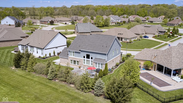 aerial view featuring a residential view