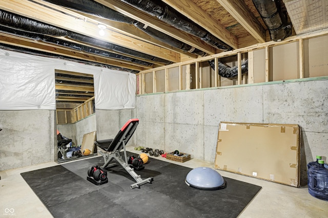 view of workout area