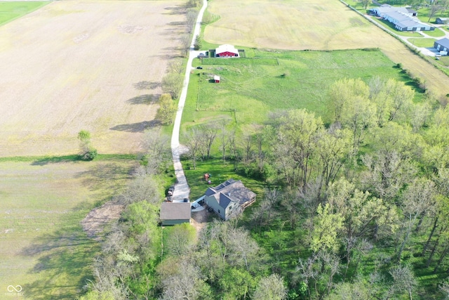 drone / aerial view with a rural view