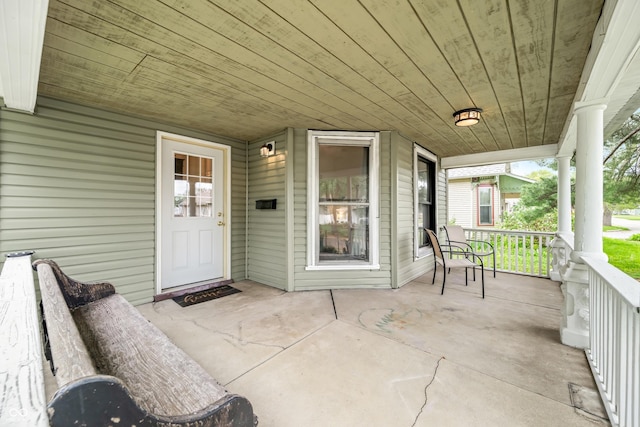 view of patio / terrace featuring a porch