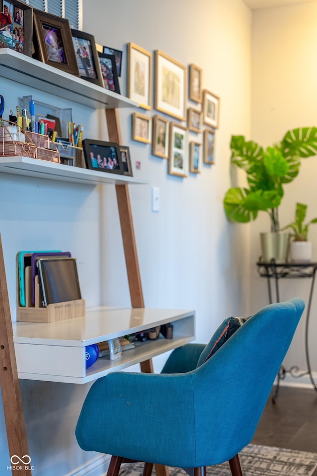 interior space featuring wood finished floors