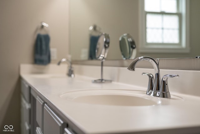 interior details with vanity