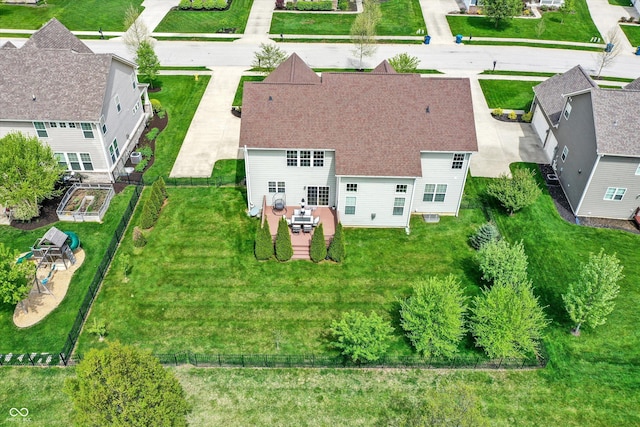 aerial view of property and surrounding area